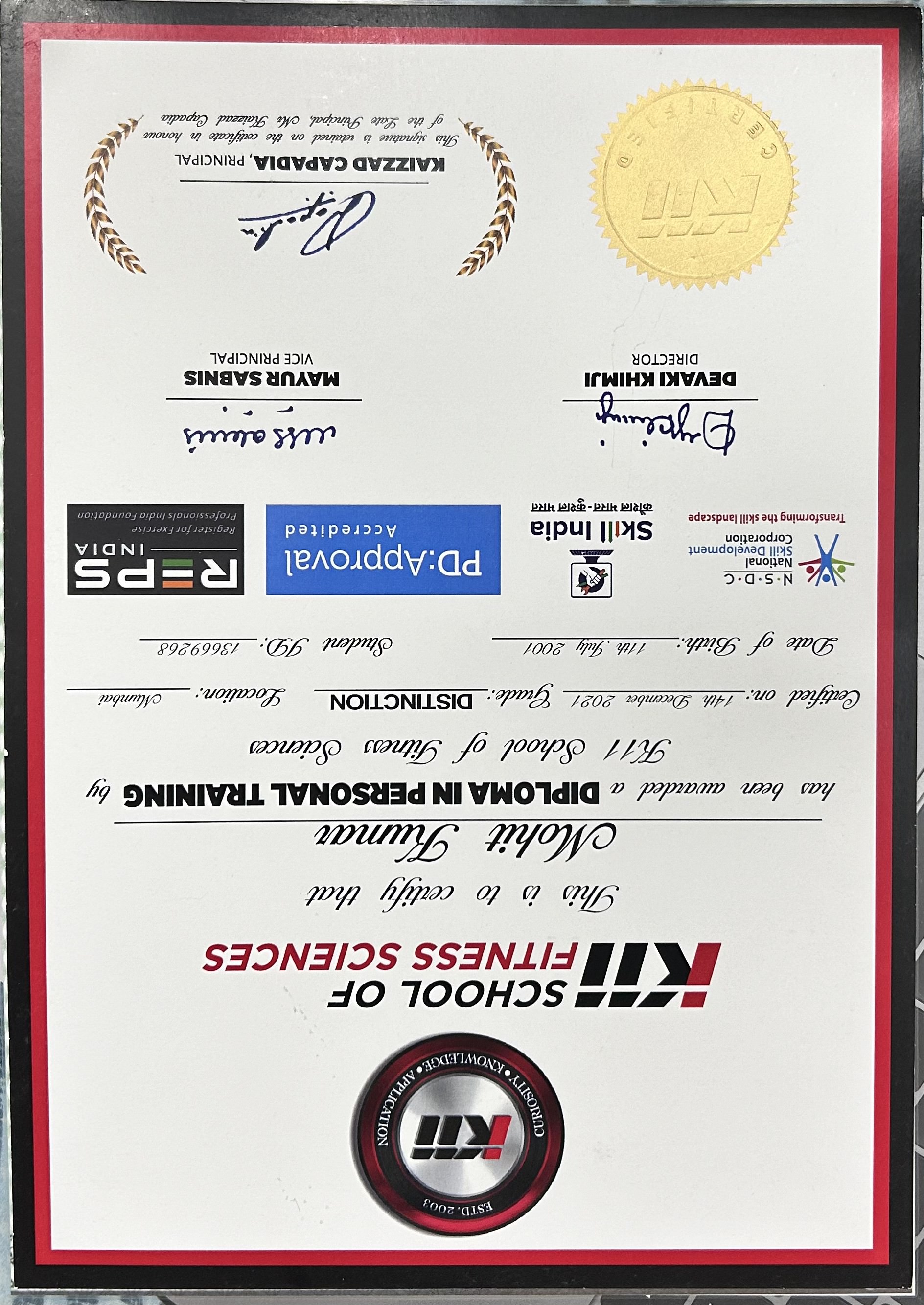 Certificate 1